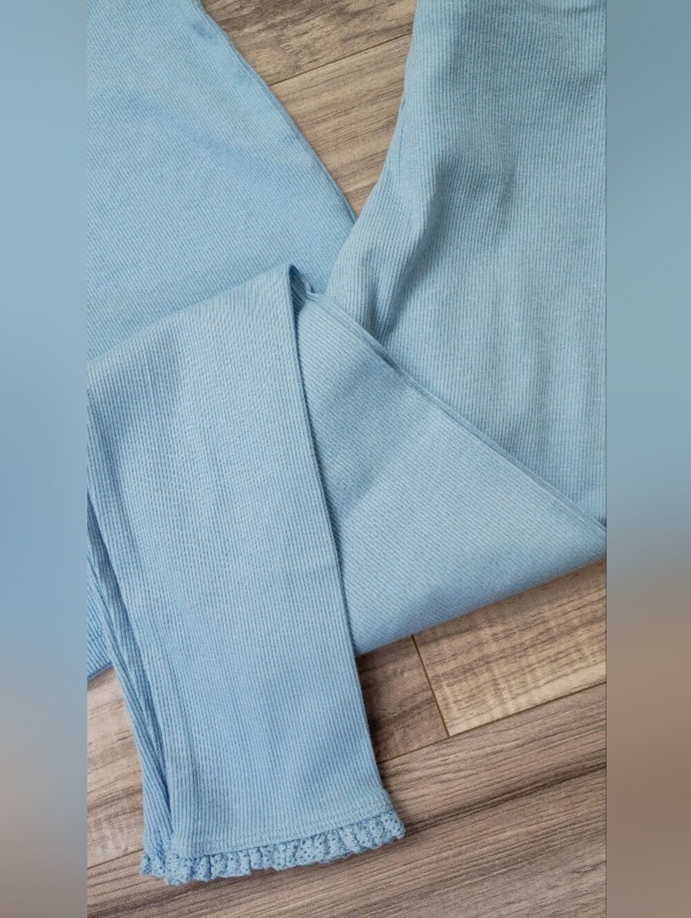 Mini Boden Light Blue Ribbed Matching Set - Picture 2 of 4